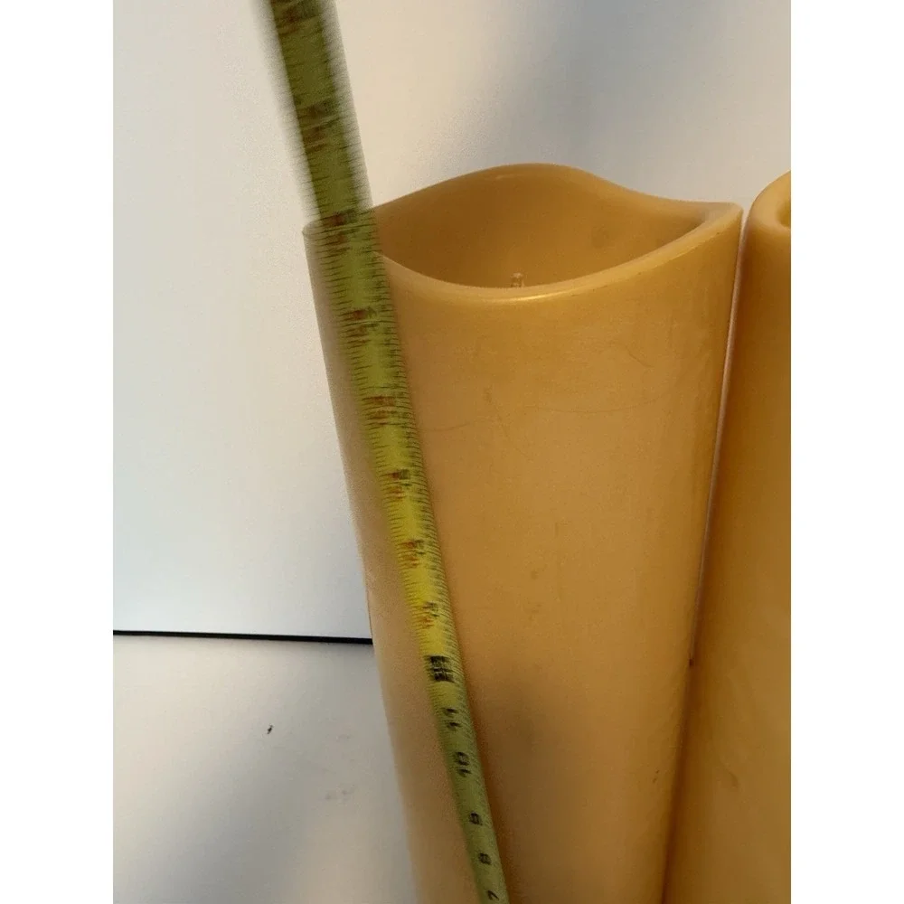 Gerson Everlasting Glow LED Pillar Candles‎ Set of 2 Gold 17